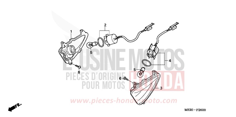 CLIGNOTANT (CBF600S/SA) de CBF600S ABS FORCE SILVER METALLIC (NH411) de 2004